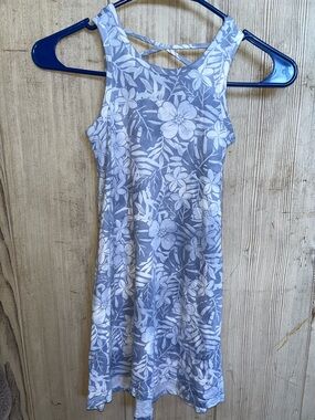 Old Navy Blue and White Floral Tank Dress